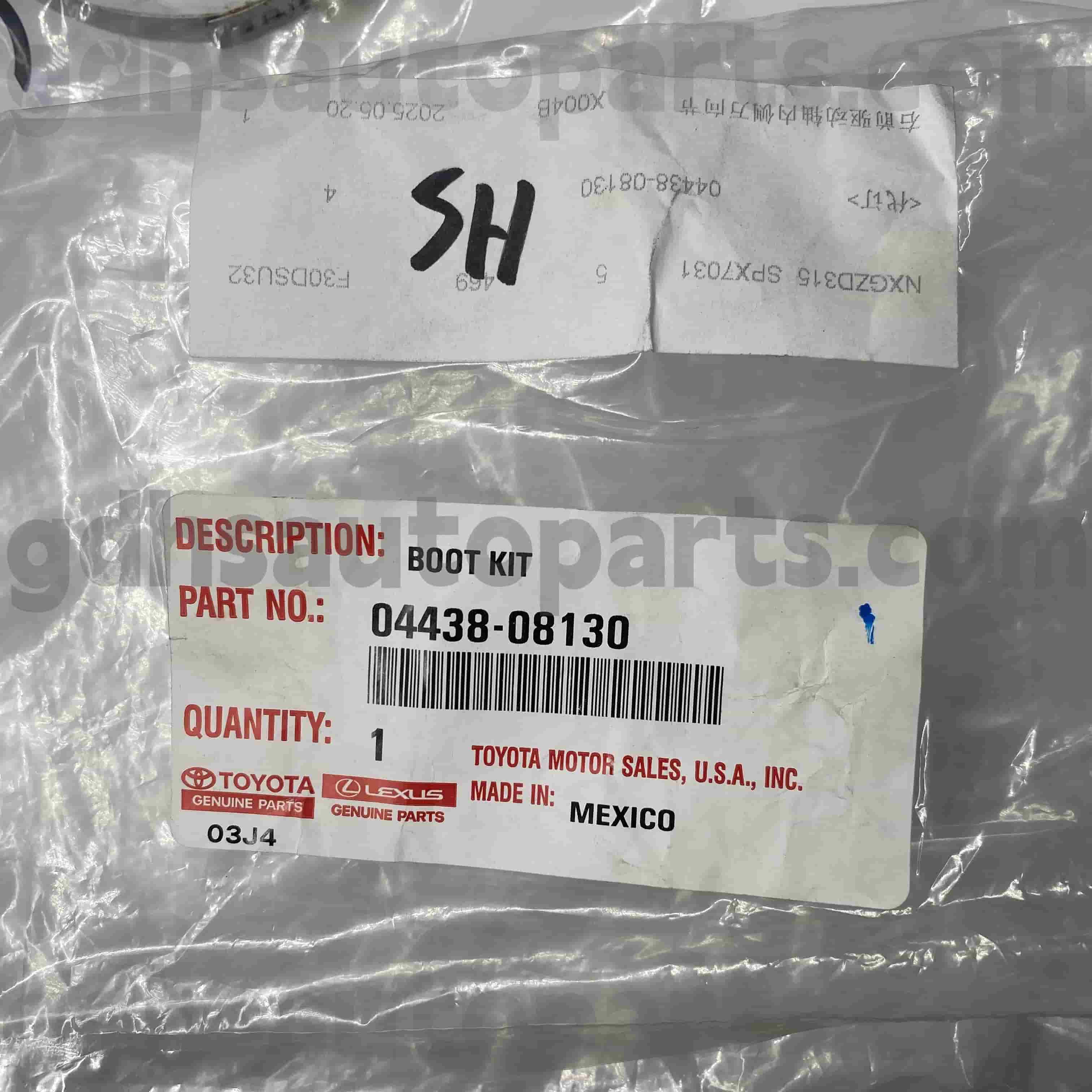 04428-08130 تویوتا قطعات اصلی CV Boot برای شاسی شماره. GSV40/60 GSL3#