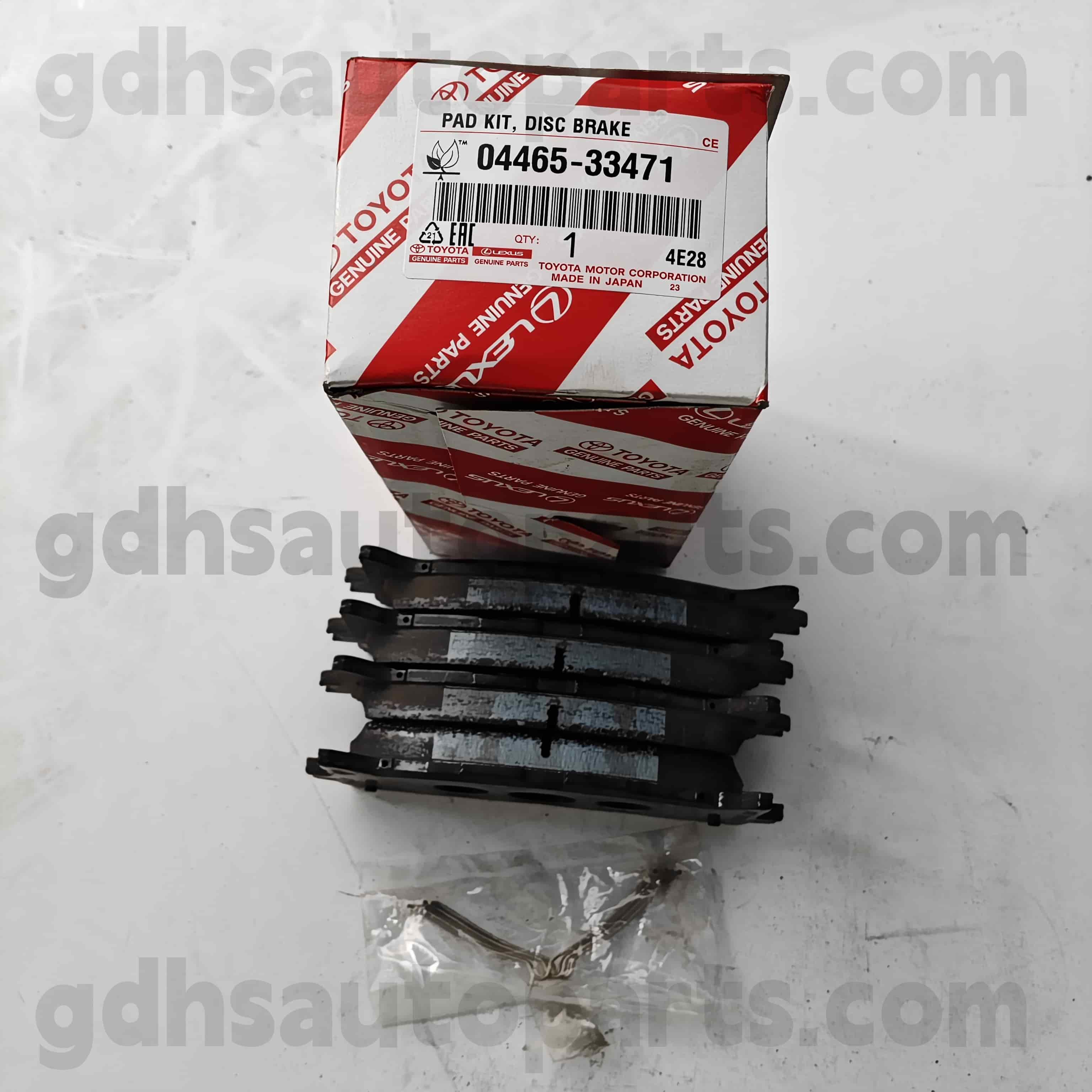 04465-33471 تویوتا قطعات اصلی لنت ترمز جلو برای Camry 、 Lexus ES240/350 شاسی شماره. ACV51 ، ASV50 ، AVV50..TAIW