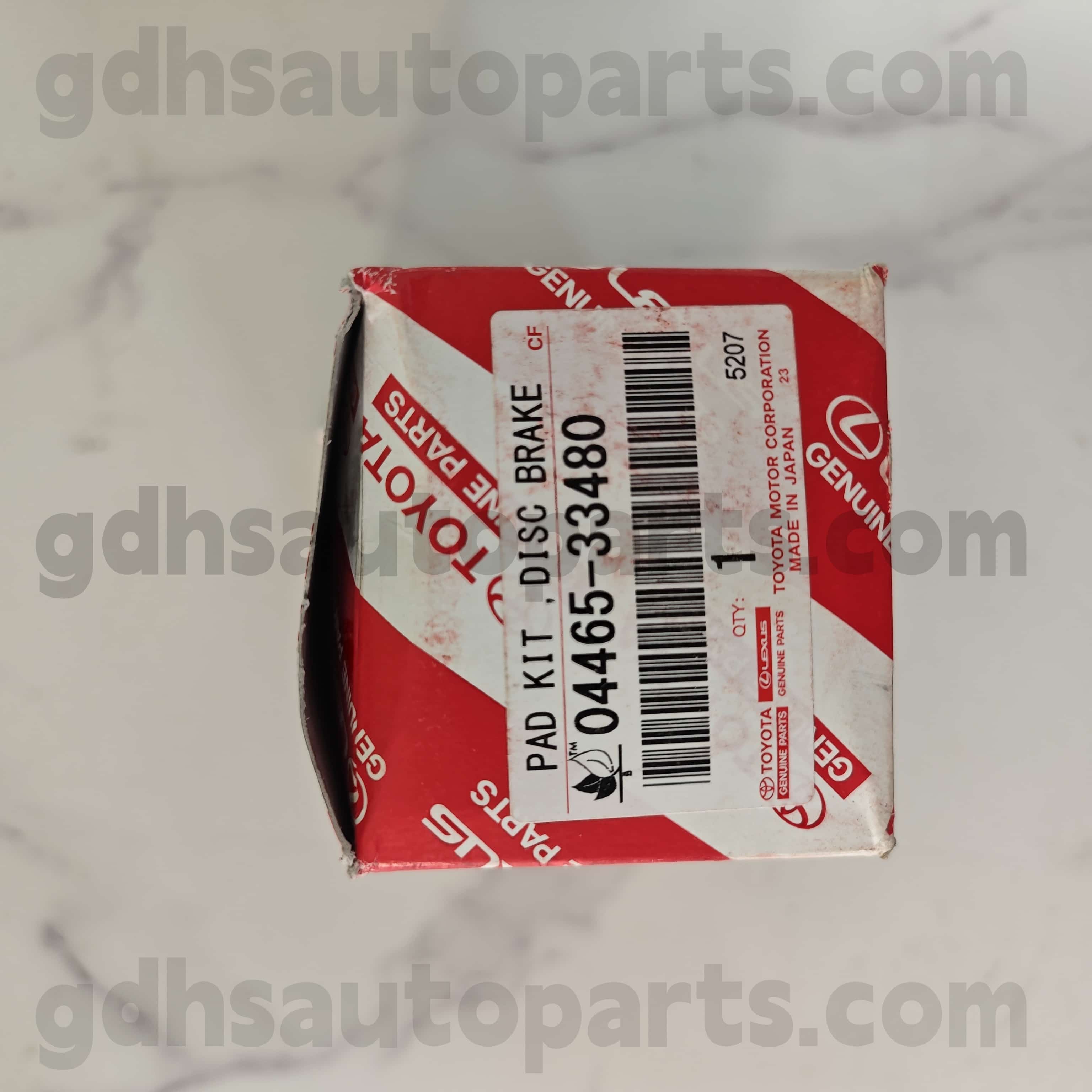 04465-33480 تویوتا قطعات اصلی لنت ترمز جلو برای ونزا 、 lexus ux300e 、 Harrier 、 Noah/Voxy 、 Lexus ES350/300H شاسی شماره. axvh70