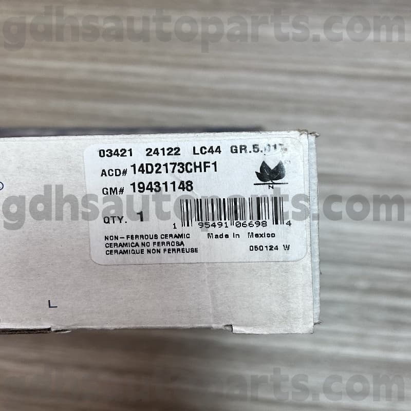14d2173Chf1 Pad ترمز Acdelco برای ESCALADE OE NO. 19431148